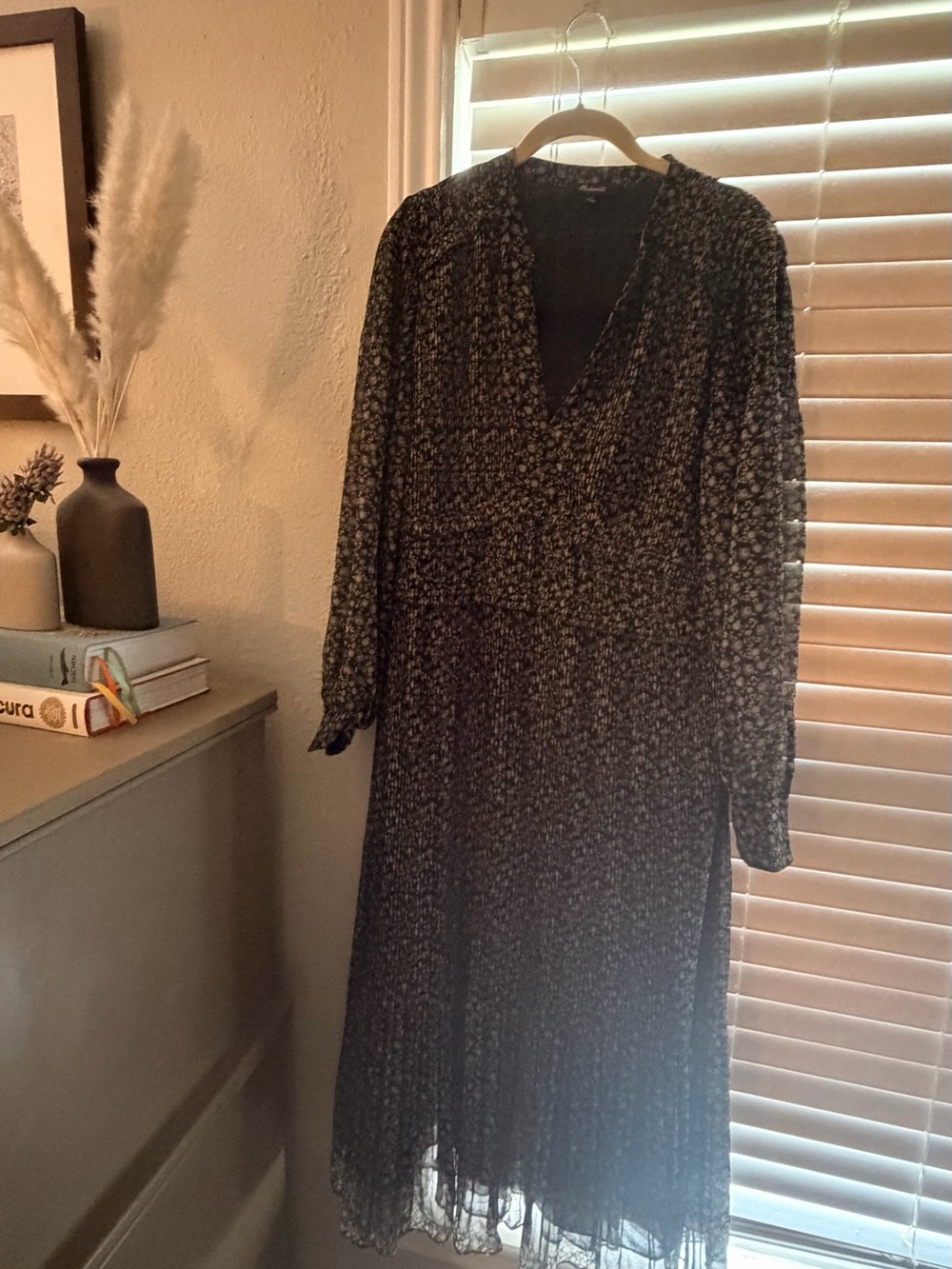 Madewell Pleated Puff-Sleeve Maxi Dress in Floral